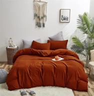 🧡 karever rust comforter sets queen - solid burnt orange bedding set, caramel color terracotta - 3 pieces women lightweight blanket, rust quilts set logo