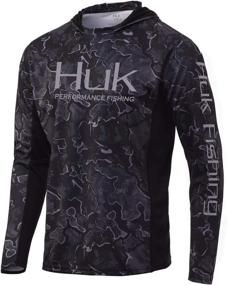 img 4 attached to HUK Men's Icon X Camo Hoodie: Performance Shirt with UPF 30+ Sun Protection, Long-Sleeve Comfort