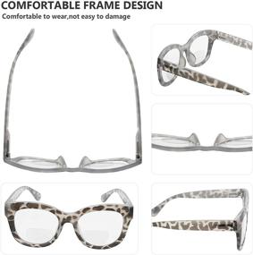 img 1 attached to 👓 Eyekepper 4-Pack Large Frame Bifocal Reading Glasses: Stylish Oversize Bifocal Readers for Women