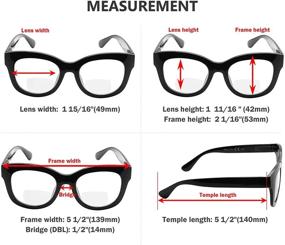 img 3 attached to 👓 Eyekepper 4-Pack Large Frame Bifocal Reading Glasses: Stylish Oversize Bifocal Readers for Women