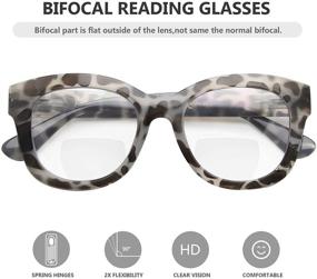 img 2 attached to 👓 Eyekepper 4-Pack Large Frame Bifocal Reading Glasses: Stylish Oversize Bifocal Readers for Women