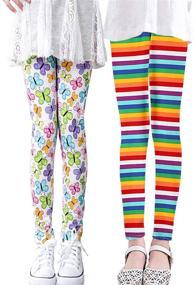 img 4 attached to Sheecute Girls' 2-Pack Leggings, Girls' Size 3-12 Leggings, Stretch Pants