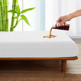 img 4 attached to 🛏️ Full Size Waterproof Bamboo Mattress Protector – SPRINGSPIRIT: Ultra Soft, Breathable, Fitted up to 14'' Depth Pocket