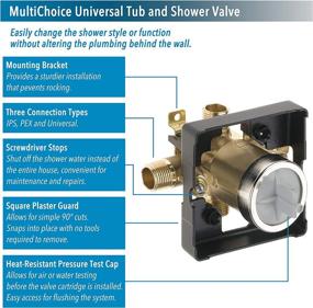 img 3 attached to 🔧 R10000-UNWS MultiChoice Universal Tub and Shower Valve Body (with Screwdriver Stops) for Delta Tub Shower Faucet Trim Kits | Compatible with Delta R10000-UNBX Rough Valve featuring Shut Off Stops