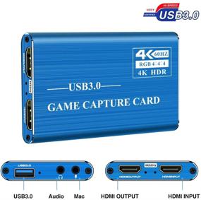 img 3 attached to 🎮 HDMI USB3.0 4K 1080P 60fps Audio Video Capture Card: Reliable Portable Converter for Game Streaming, Live Broadcasts, and Video Recording