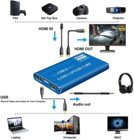 img 2 attached to 🎮 HDMI USB3.0 4K 1080P 60fps Audio Video Capture Card: Reliable Portable Converter for Game Streaming, Live Broadcasts, and Video Recording