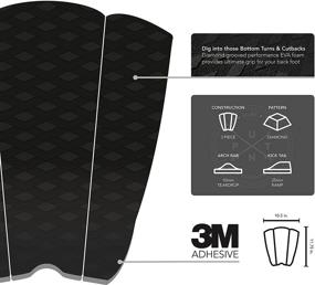 img 1 attached to Premium 3-Piece Surfboard Traction Pad with Arch Bar - Maximum Grip for Longboard, Shortboard, Fish Board & Skimboard - Strong & Adhesive 3M Stomp Foot Pads for Superior Deck Performance