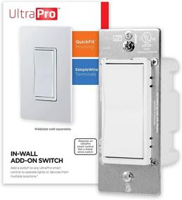 img 4 attached to 🔌 UltraPro Add-On Switch - QuickFit and SimpleWire, In-Wall, White Rocker Paddle - Z-Wave/ZigBee Wireless Smart Lighting Controls (Non-Standalone), 39350