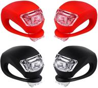 🚲 malker silicone led bike light set - front and rear bicycle light kit: waterproof, safety road & mountain bike lights, batteries included (4 pack: 2pcs white & 2pcs red) logo