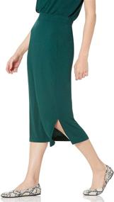 img 2 attached to 👗 Effortlessly Stylish: Amazon Essentials Women's Pull on Knit Midi Skirt