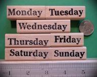 📅 days of the week rubber stamp set (pack of 7) - ideal for teaching, card making, diy crafts, and scrapbooking logo