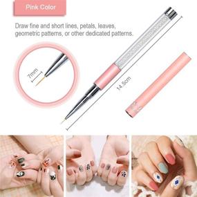 img 1 attached to 💅 Ahier 4PCS Nail Art Liner Brushes: Precision Nail Design Pens for UV Gel Painting, Dotting & Drawing - Sizes 5/9/11/20mm