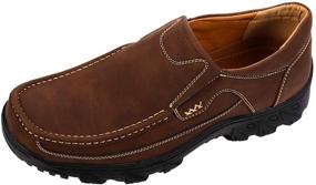 img 4 attached to CREPUSCOLO Loafers Breathable Comfortable Numeric_10 Men's Shoes in Loafers & Slip-Ons