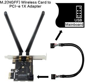 img 4 attached to 🔌 Конвертер беспроводной сети Fenvi для настольного компьютера M.2 - NGFF Intel AX200 AX210 Killer WiFi 6 AX1650 адаптер (карта WiFi не включена)