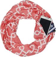 🧣 stylish women's accessories and scarves with interlocking square pattern and zipper closure logo