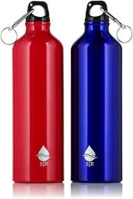 img 1 attached to Lightweight Aluminium Water Bottle with Karabiner | 750ml Capacity | Red/Blue Colors | Leakproof & BPA-Free | Ideal for Gym, Hiking, Camping, Running, Mountain Biking & Outdoor Sports