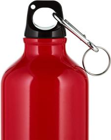 img 3 attached to Lightweight Aluminium Water Bottle with Karabiner | 750ml Capacity | Red/Blue Colors | Leakproof & BPA-Free | Ideal for Gym, Hiking, Camping, Running, Mountain Biking & Outdoor Sports