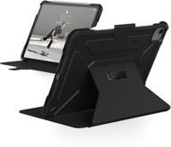 📱 urban armor gear uag ipad air 10.9-inch (4th gen, 2020) case: metropolis folio, slim heavy-duty cover with multi-viewing angles, military drop tested protection - black logo