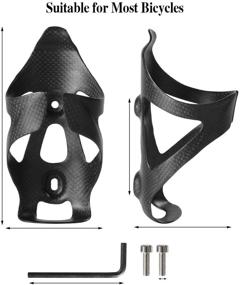 img 3 attached to 🚴 Ultra-Light Full Carbon Fiber Bike Drink Water Bottle Cage Holder for Road Bike MTB Cycling - Set of 2