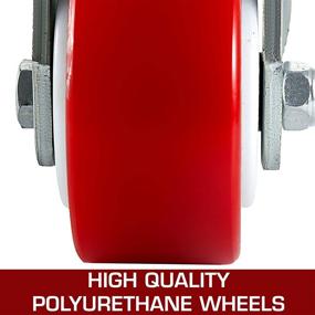 img 2 attached to 🌟 Top-rated BestEquip Polyurethane Degrees Casters – High Capacity and Quality