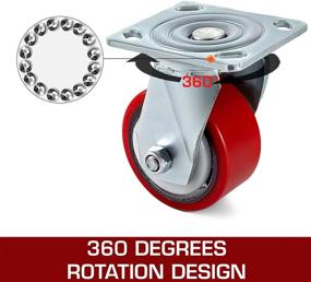 img 3 attached to 🌟 Top-rated BestEquip Polyurethane Degrees Casters – High Capacity and Quality