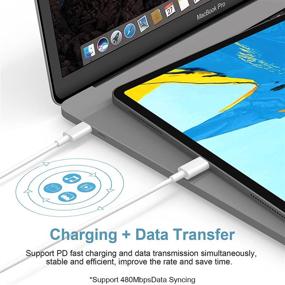 img 2 attached to Apple MFi Certified iPad Pro Charger - 20W USB-C Fast Charger for iPad Mini 6, iPad Air 4, iPad Pro 12.9, iPad Pro 11 - 2021/2020/2018 - 6FT USB to USB Cable - Fast Wall Charger