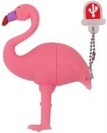 🔥 16gb cute flamingo pattern usb flash drive with lanyard - borlterclamp pen drive memory stick thumb drive for family and friends logo