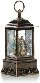 img 2 attached to 🌟 Captivating 10.5 Inch Nativity Scene Snow Globe - ReLIVE Christmas Light-Up Delight