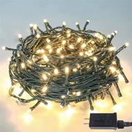 🎄 enhanced 82ft 200 led christmas string lights: extendable green wire, ultra-bright with 8 modes, waterproof fairy string lights for xmas tree holiday - warm white логотип