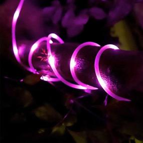 img 3 attached to 🏮 Oluote Solar Rope Lights - 50 LEDs 16ft Pink Copper Wire Light: Waterproof, 2 Modes for Outdoor Garden Path, Wedding Party Decoration