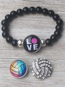 img 2 attached to Sportybella Volleyball Interchangeable Bracelet Jewelry