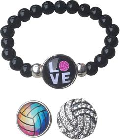 img 3 attached to Sportybella Volleyball Interchangeable Bracelet Jewelry