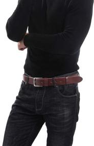 img 3 attached to Italian Leather Anti Scratch Buckle Waistline Men's Accessories