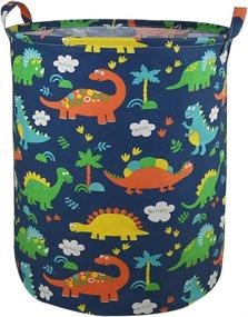 img 3 attached to 🦕 Dinosaur Laundry Basket Storage Hamper with Waterproof PE Coating - Large Storage Bins for Kids Boys & Girls, Office, Bedroom, Clothes & Toys