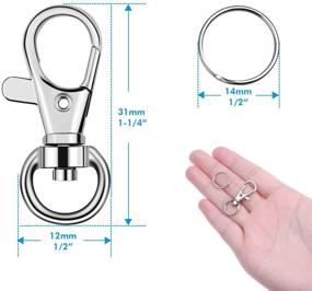 img 1 attached to 🔗 Swivel Anezus Keychain Hardware Lanyard: Durable and Versatile Attachment Solution