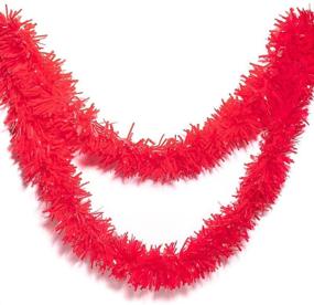 img 1 attached to 🔴 Vibrant Red Vinyl Twist Garland - 4" x 25' Roll - TCDesignerProducts