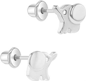 img 3 attached to 🐘 Enchanting Rhodium Plated Elephant Prosperity Earrings: Charming Jewelry for Girls