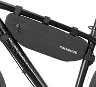 waterproof bike triangle bag by rockbros - under top tube bicycle frame bag for convenient cycling accessories storage логотип