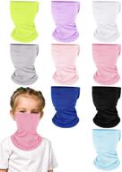 👶 летние шарфы для шеи детей - защита от пыли и солнца - материал из ледяного шелка - антискользящая балаклава лицевой шарф - набор из 9 штук логотип