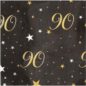 img 2 attached to 100 Pack of 90th Birthday Party Paper Napkins (6.5 x 6.5 Inches)