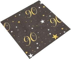 img 1 attached to 100 Pack of 90th Birthday Party Paper Napkins (6.5 x 6.5 Inches)