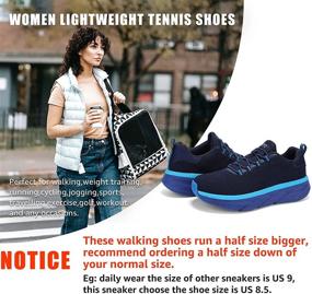 img 3 attached to STQ Walking Breathable Sneakers Comfortable Women's Shoes for Athletic