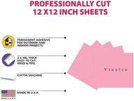 🎀 leopro 12x12 permanent vinyl 5-pack: soft pink indoor/outdoor adhesive-backed glossy vinyl for silhouette and cricut - ideal for monograms, stickers, decals, and signs logo