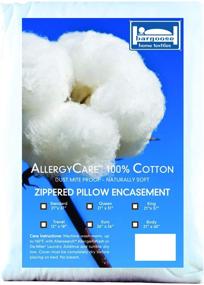 img 2 attached to 🛏️ BARGOOSE Home Textiles Standard: AllergyCare Cotton Zippered Pillow Cover – Dust Mite Proof Protector