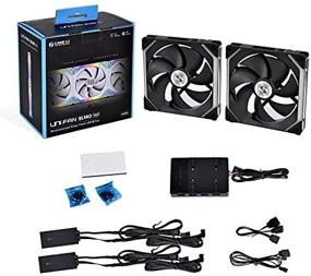 img 3 attached to 🌈 Lian Li UNI Fan SL140 RGB x2 140mm Daisy-Chain ARGB Fan - Black (Includes Controller) - Improved for SEO