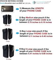 📱 swivel men's genuine leather cell phone holster pouch with premium belt clip - compatible with iphone 6, 7, 8, x, samsung galaxy s7, s9 - fits otterbox or thick cases logo