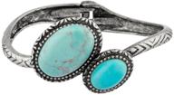 lux accessories synthetic turquoise bracelet logo