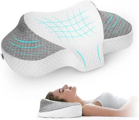 img 4 attached to 🌙 Forias Extra Large Firm Side Sleeper Pillow – Ergonomic Contoured Memory Foam Cervical Pillow for Neck and Shoulder Pain Relief