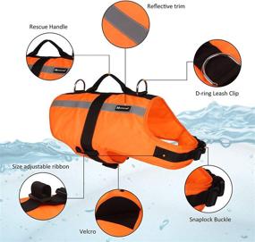 img 1 attached to 🐶 Apetian Dog Life Jacket - Pet Safety Floatation Vest for Swimming Sesssions