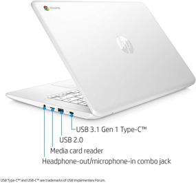 img 1 attached to 🖥️ HP Chromebook 14-Inch Laptop, Full HD Screen, AMD A4-9120 Processor, 4GB RAM, 32GB eMMC Storage, Chrome OS (14-db0050nr, Snow White)